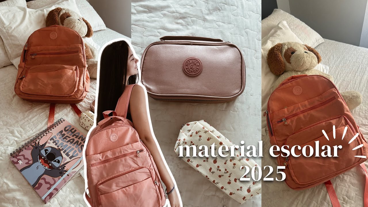 MEU MATERIAL ESCOLAR 2025 🏫📚 | finalmente o tão esperando vídeo do meu material !!