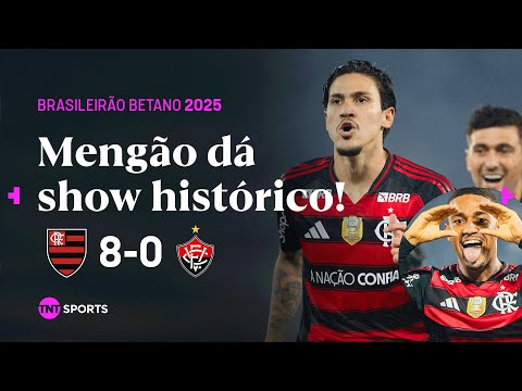 OITO A ZERO! FLAMENGO ATROPELA SEM DÓ COM SHOW DE PEDRO, SAMU LINO E ARRASCA! FLAMENGO 8X0 VITÓRIA