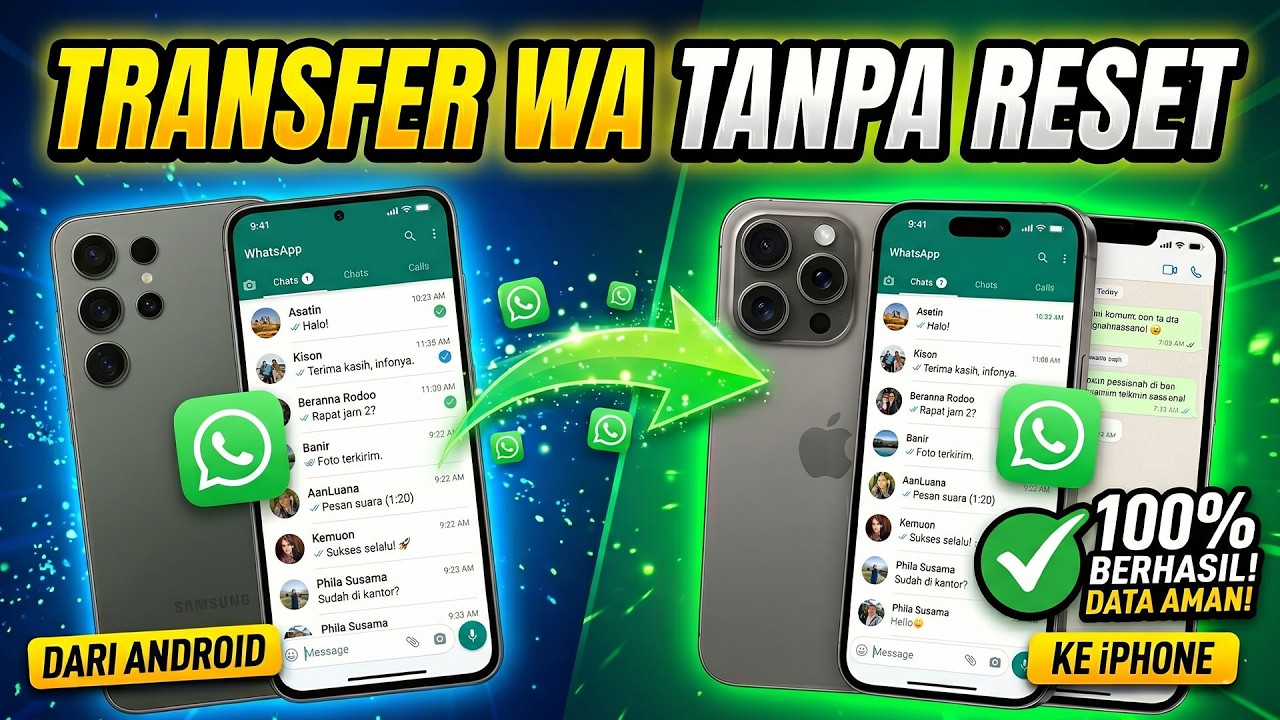 Cara Transfer WhatsApp Dari Android Ke IPhone Tanpa RESET Tanpa PC