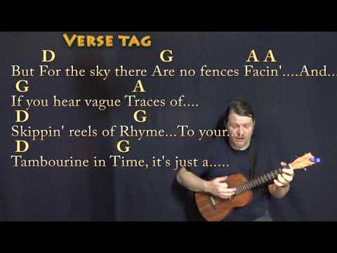 Mr. Tambourine Man (Bob Dylan) Bariuke Cover Lesson in D with Chords/Lyrics