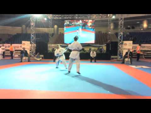 Karate1 PL, Istanbul 2012 - Kumite female -50 FINAL - Özcelik vs Bruna_Piutrin