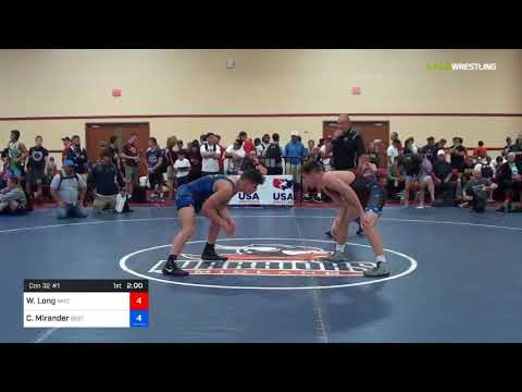 2018 Marine Corps US Open/UWW Junior Freestyle 65 Con 32 #1 - Wyatt Long (NMC-RTC) Vs. Cody Mirand
