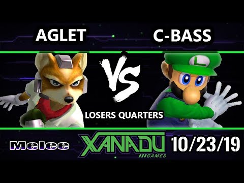 S@X 325 SSBM - Aglet (Fox, Sheik) Vs. C-bass (Luigi) Smash Melee Losers Quarters