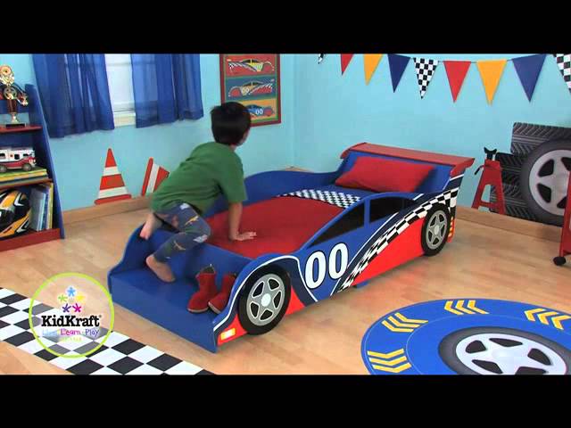 Vídeo relacionado con vidaXL Cama Infantil con Forma de Coche de Carreras para Niños 90x200 cm Roja