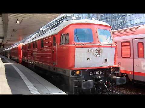 232 906 (mit Holland-Schürze) vor Umleiter-EC: Mega-Sounds vom Motorstart und Ausfahrt!