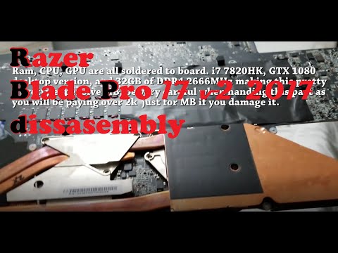 Razer Blade Pro 17 V2 2017 Dissasembly (FIX THERMAL PROBLEM!!!)