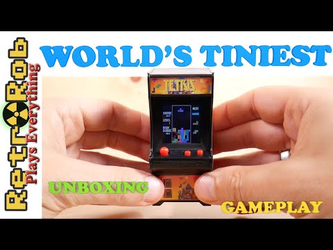 World's Smallest Arcade Machine: TETRIS Unboxed and Gameplay!
