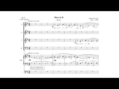 Antonín Dvořák – Mass in D major (Organ version)