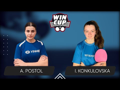 17:30 Anastasiia Postol - Iryna Konkulovska West 3 WIN CUP 09.04.2024 | TABLE TENNIS WINCUP