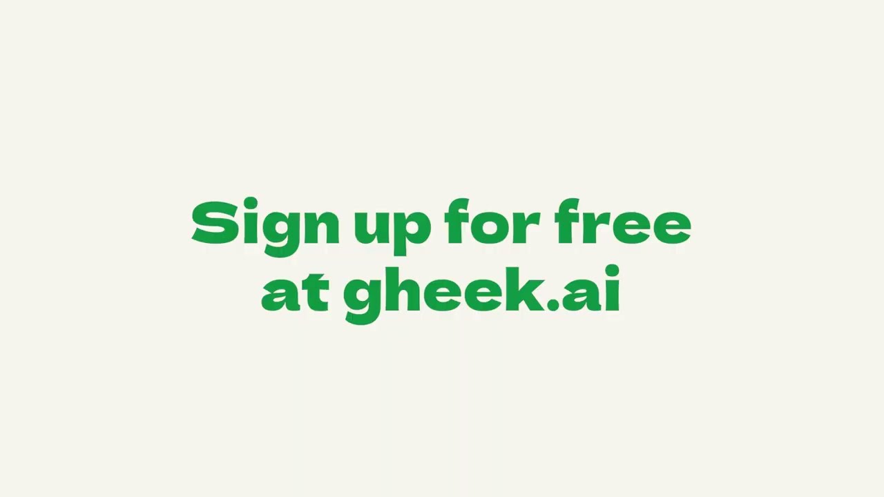 Gheek AI video preview