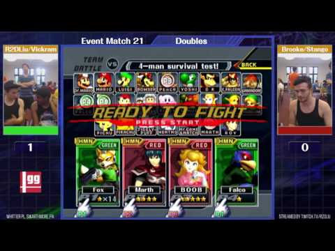 Event Match 21: R2DLiu/Vickram (Green) vs Brooke/Stango (Red) - Losers Finals