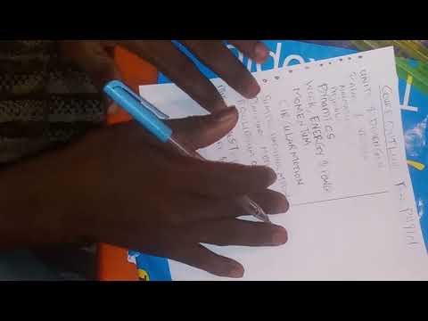 PHY 101 COURSE OUTLINE(1st semester 100 level physics)