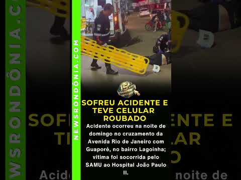 Motoboy de delivery sofre queda após bater em buraco e tem celular furtado em Porto Velho