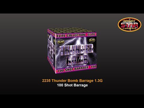 Bright Star Fireworks - 2235 Thunder Bomb 100 Shot Elite Barrage 1.3G