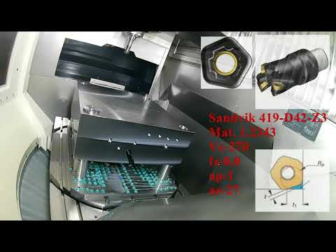 Sandvik 419, Mat. 1.2343, Frezowanie z wysokim posuwem, Forma, Highfeed-Fräsbearbeitung , Formenbau
