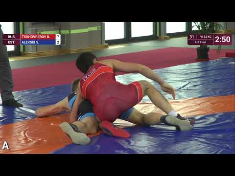 1/8 FS - 62 kg: B. TSKHOVREBOV (RUS) v. S. ALEKSEI (EST)
