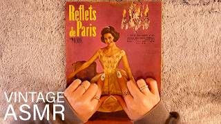 ASMR Vintage Magazine Flip-though (🎧 soft spoken/whisper, tracing, light tapping)