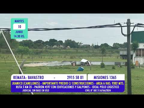 Bavastro remate judicial importante predio con construcciones en Juanico