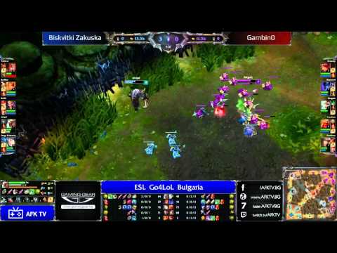 Go4LoL Bulgaria #146: Biskvitiki Zakuska  vs. GambinO