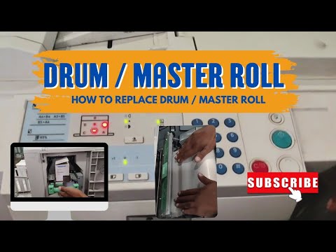 DRUM UNIT / MASTER ROLL REPLACE AND REINSTALL ON RICOH GESTETNER copy printer DX 2330 / DX 2430