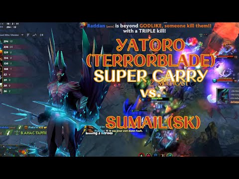 YATORO (TERRORBLADE) SUPER CARRY vs  SUMAIL (SANDKING) | 7.38 Dota2