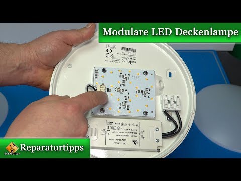 Modulare LED Deckenlampe / Inolight iWD 28 FB -Leuchtmittel und Treiber Tausch.