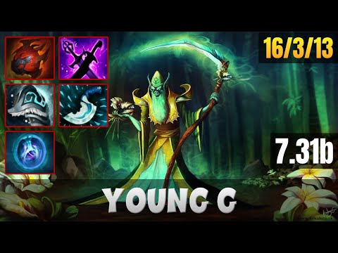 YOUNG G [NECROPHOS] MID LANE WITH 16 KILLS | DOTA 2 PATCH 7.31B PRO GAMEPLAY