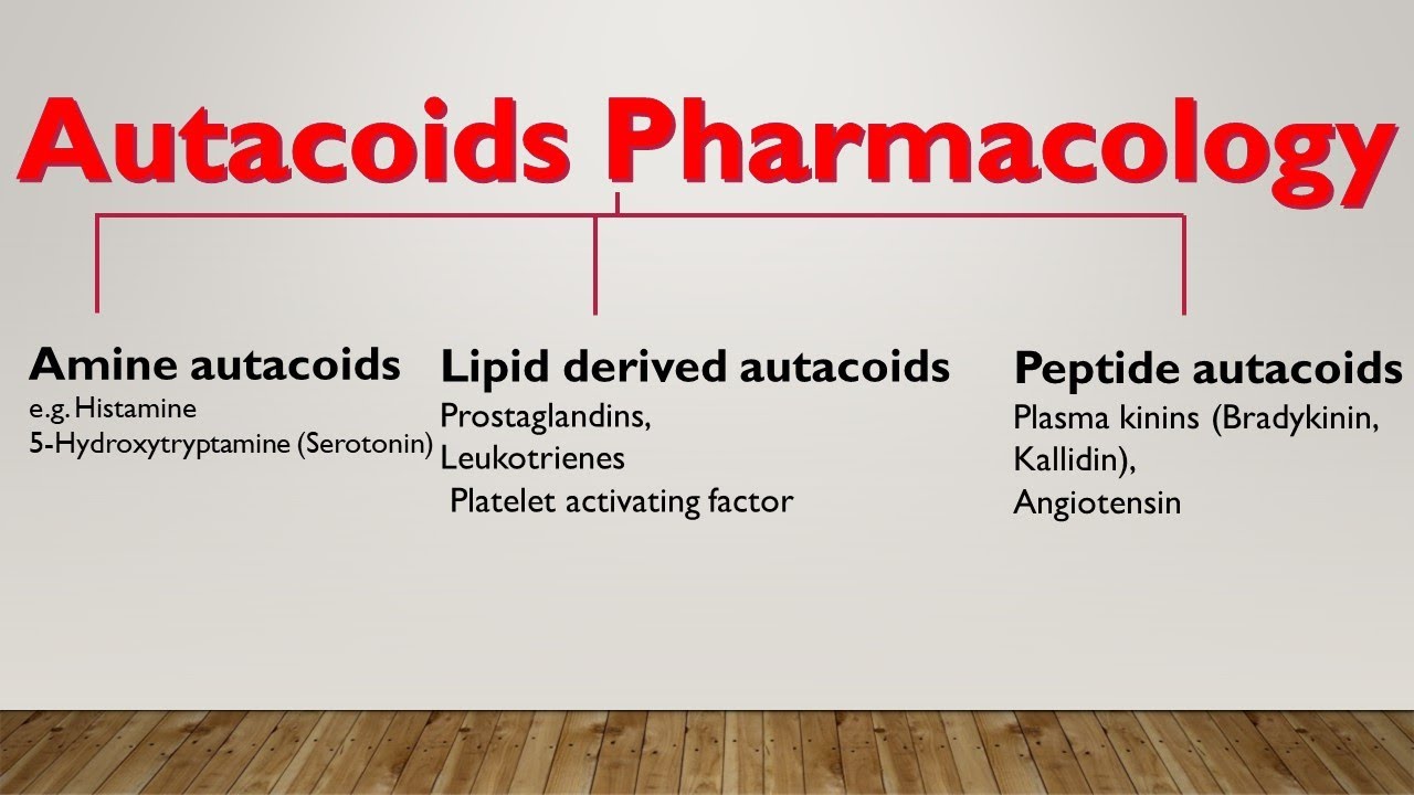 Autacoids Pharmacology | What are autacoids | Biology lectures |