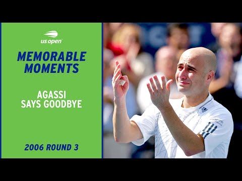 Emotional Andre Agassi Retires from Tennis