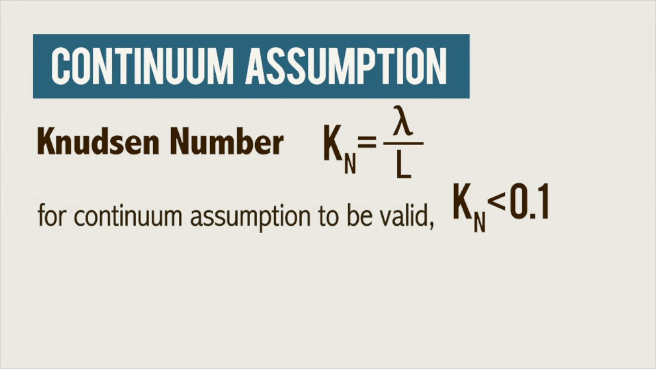Fluid Mechanics: What is a Continuum? (Knudsen Number)