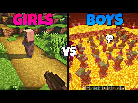 EPIC Minecraft Battle: Boys vs Girls!