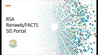 RSA's RENWEB FACTS SIS Portal informational presentation