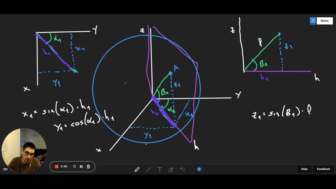 Deriving the equation for angular distance