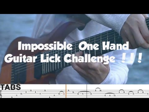 One Hand Guitar Challenge Lick  !!!