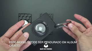 Vídeo de Case Cartão para Carteira Atmosfera Preto Compatível com AirTags