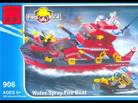 Конструктор Brick Water Spray Fire Boat арт.906