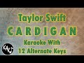 Cardigan Karaoke - Taylor Swift Instrumental Lower Higher Male Original Key
