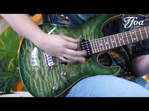 Suhr Modern Custom Burl Maple Faded Trans Green Burst played by Milo Groenhuijzen | Demo @ TFOA