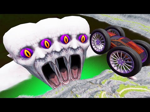 Jumps Cars into a Giant Query Mutant Shy Guy (SCP-096) - BeamNG.Drive