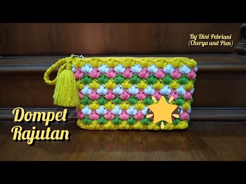 Tutorial Dompet Rajut Terbaru Furing Sederhana Crochet Purse Part 2