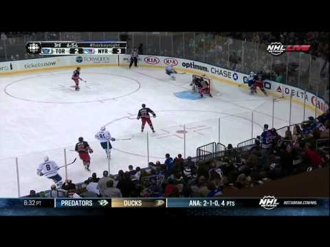 Marian Gaborik goal 26 Jan 2013 Toronto Maple Leafs vs NY Rangers NHL Hockey