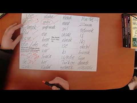 اكثر 600 كلمة مستعملة في النصوص التركية الجزء الاول │ Türkçe metinlerde en çok kullanılan 600 kelime