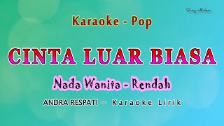 Download lagu Cinta Luar Biasa - KARAOKE NADA WANITA RENDAH - YAYA NADILA - POP MELAYU mp3