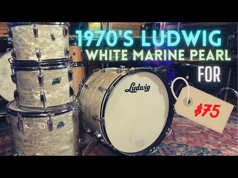 70s Ludwig White Marine Pearl for $75.00 (Restoration & Demo)