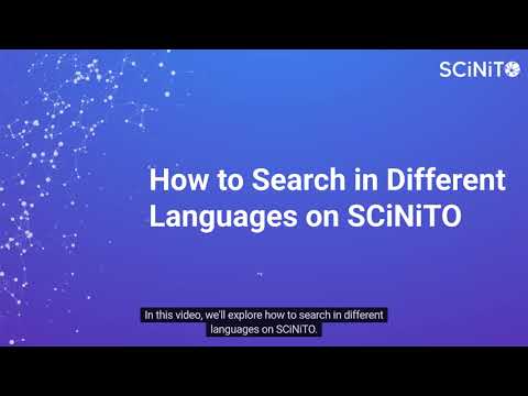 How to Search in Different Languages on SCiNiTO | Step-by-Step Guide