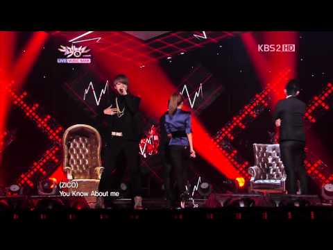 Tellu   Hyun Ah   Just Follow feat  Zico 110812 KBS Music Bank