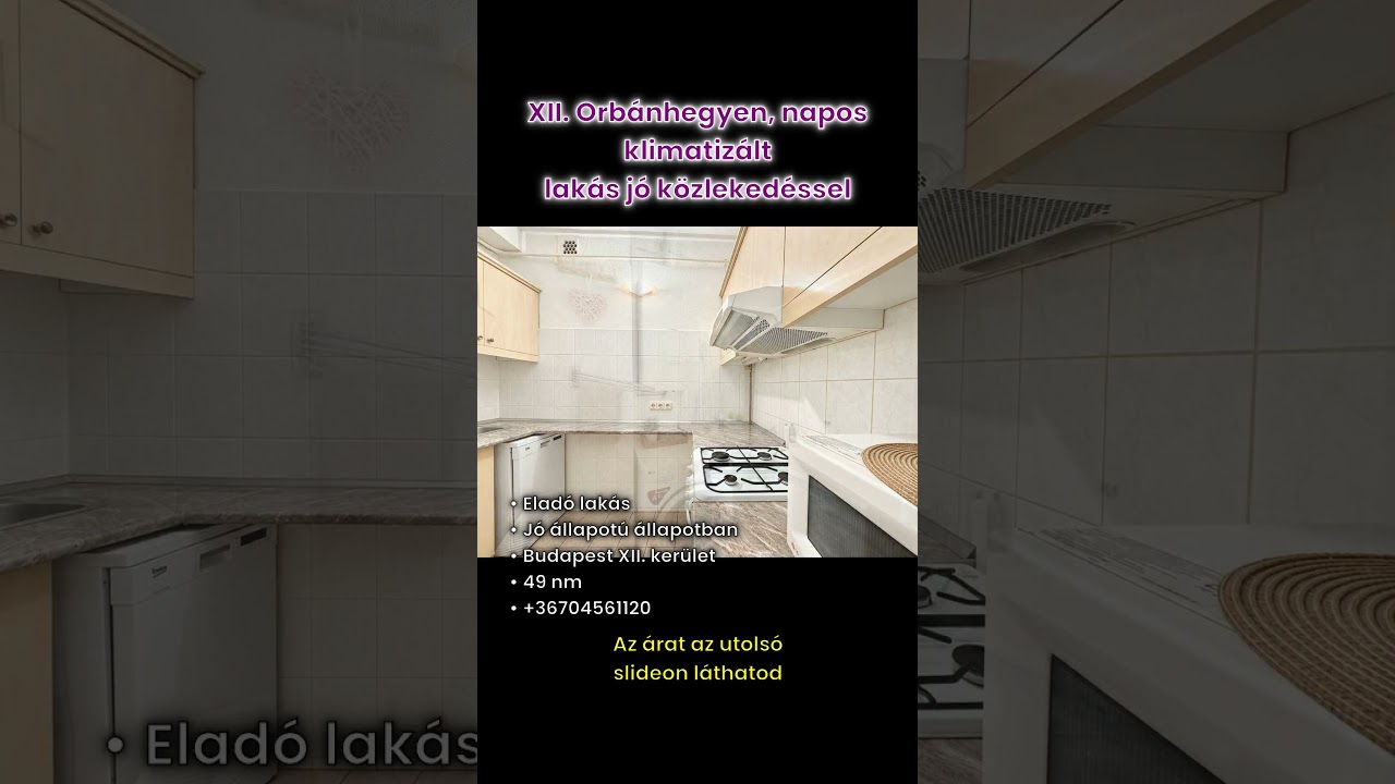 Eladó téglalakás, Budapest, XII. kerület 2 szoba 49 m² 84.9 M Ft