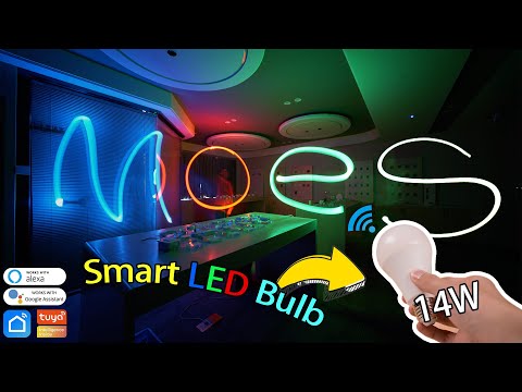 Moes  Smart LED bulb, E27, 9 Watt, RGB+CCT, Wi-Fi video