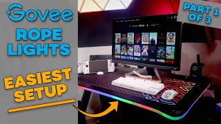 Govee Desk Rope 3m H61C3 RGBIC - EASIEST setup for your RGB Desk Setup