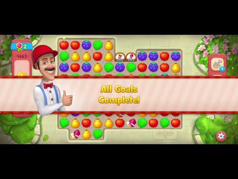 Gardenscapes Level 4663 (Red Level - Hard Level) NO BOOSTER